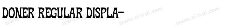 Doner Regular Displa字体转换